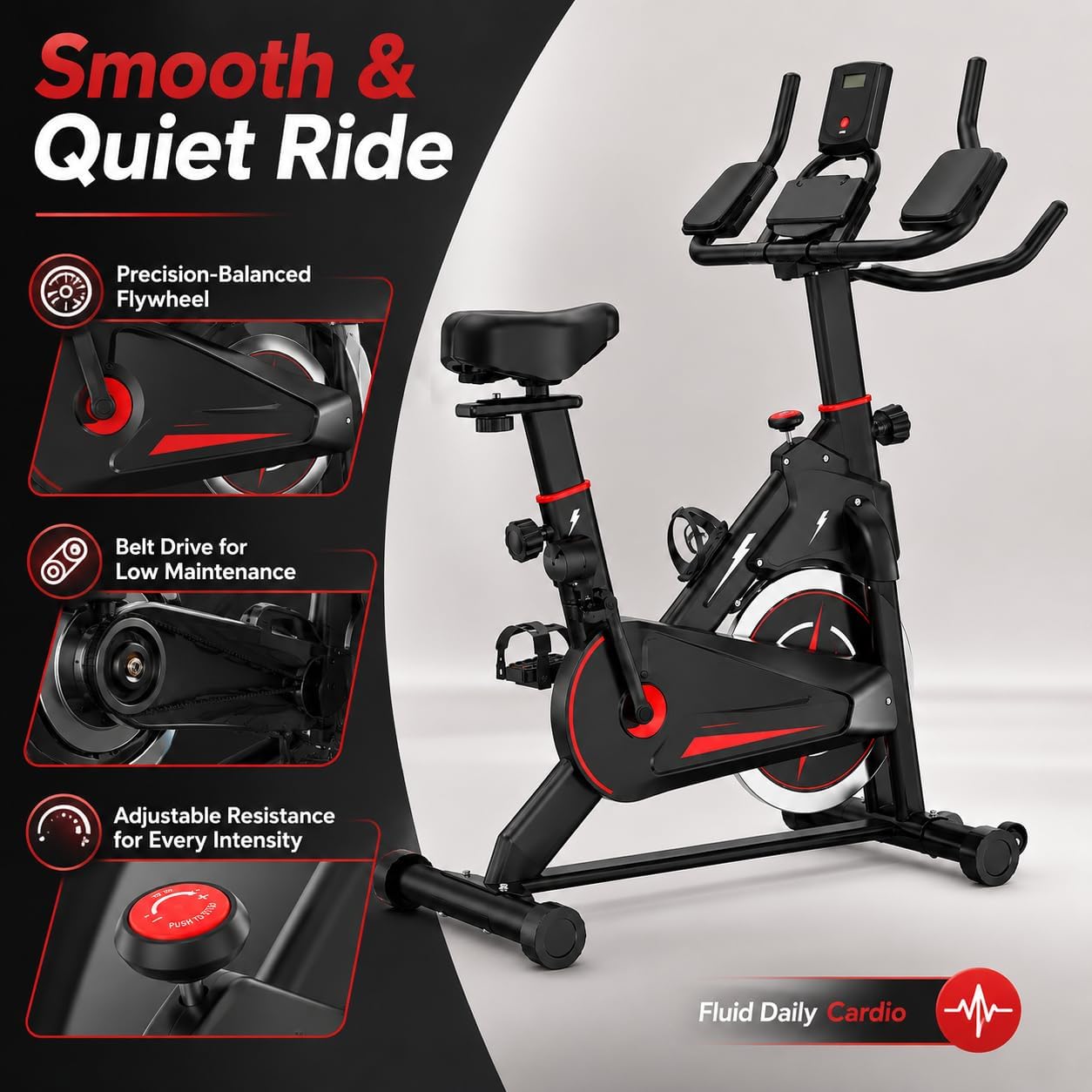 Indoor Magnetic Exercise Bike, - Exercise Bike Magnetic Resistance review and price