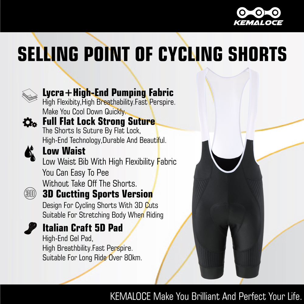 KEMALOCE Men Cycling Bib Short - Padded Cycling Shorts 5D Gel review and price