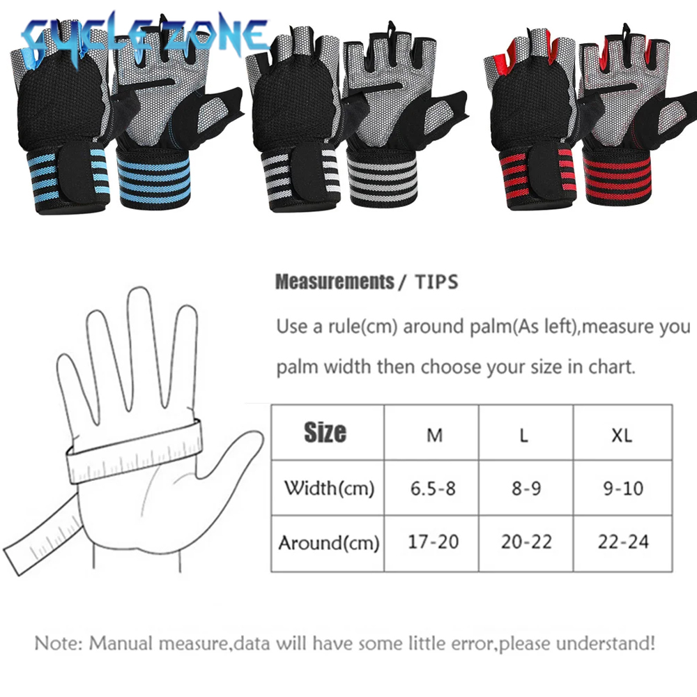 1 Pair Half Finger Gym Fitness - Wrist Wraps Weightlifting Support review and price
