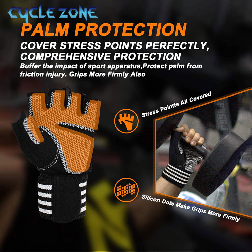 1 Pair Half Finger Gym Fitness - Wrist Wraps Weightlifting Support review and price